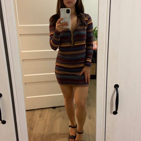 Cute vintage striped mini dress - Size Xs